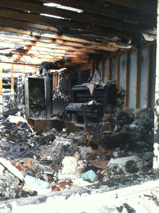 Fire destroyed piano